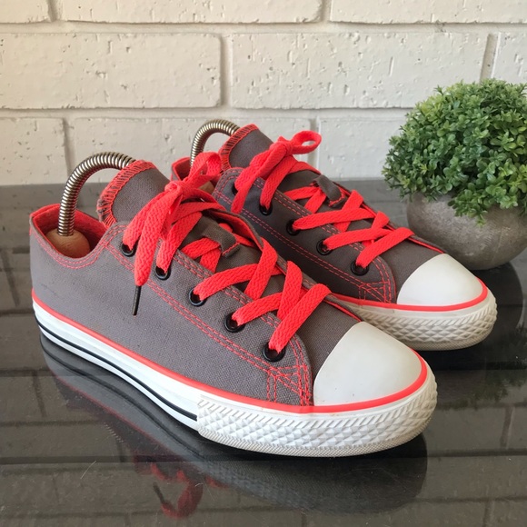 Converse Double Tongue Grey Orange Animal Print Junior Size 3 - Picture 13 of 13